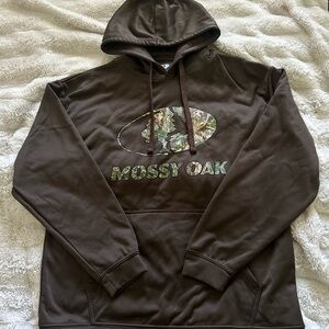 Mossy Oak Dark Brown Camo Logo Hoodie